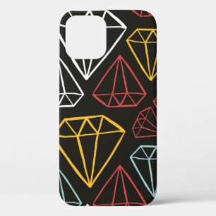 Funda Para iPhone 12 patrón ininterrumpido vintage, elementos de diseño