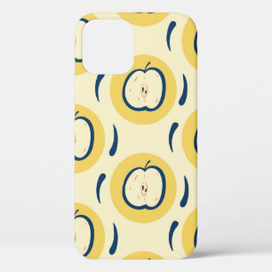 Funda Para iPhone 12 Patrón inmaculado con manzana.
