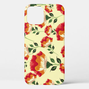 Funda Para iPhone 12 Patrón inmaculado, decoración floral colorida.