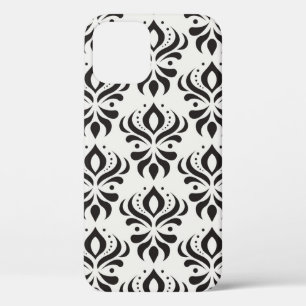 Funda Para iPhone 12 Patrón inquebrantable del damasco floral vintage.