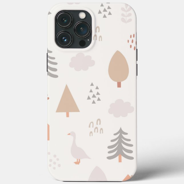 Funda De Case-Mate Para iPhone Patrón invernal (Reverso )