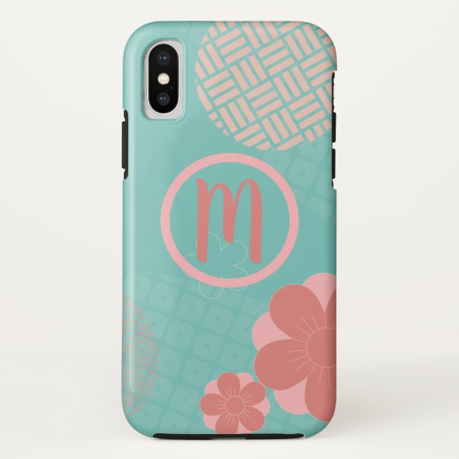 Funda De Case-Mate Para iPhone Patrón japonés monograma personalizado (Reverso)
