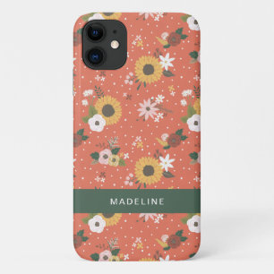Funda Para iPhone 11 Patrón jardín de otoño