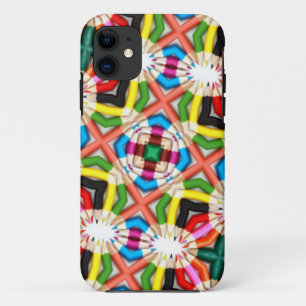 Funda Para iPhone 11 Patrón Kaleidoscope de lápiz brillante y diverti