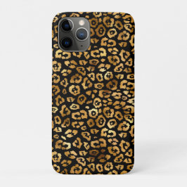 Funda Para iPhone 11 Pro Patrón Leopard Dorado elegante y elegante