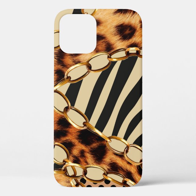 Funda De Case-Mate Para iPhone Patrón leopardo, impresión leopardo, impresión ani (Reverso )