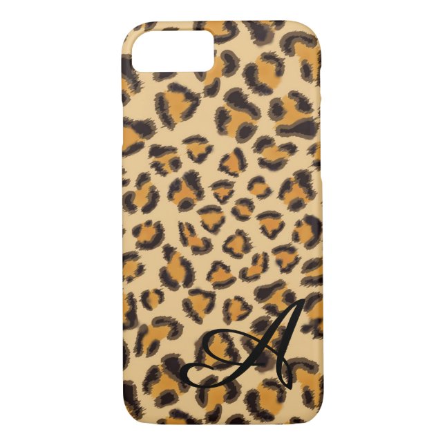 Funda De Case-Mate Para iPhone Patrón leopardo monogramado (Reverso)