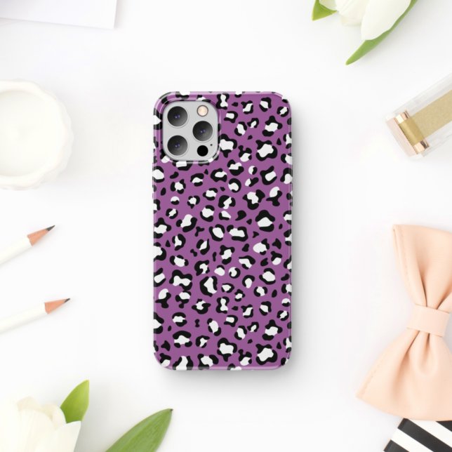 Funda De Case-Mate Para iPhone Patrón leopardo, puntos leopardo, leopardo púrpura (Subido por el creador)