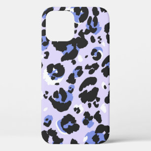 Funda Para iPhone 12 Patrón leopardo sin fisuras. Textura de piel morad