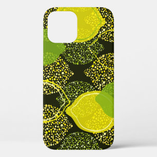 Funda Para iPhone 12 Patrón limón y lima sin fisuras.