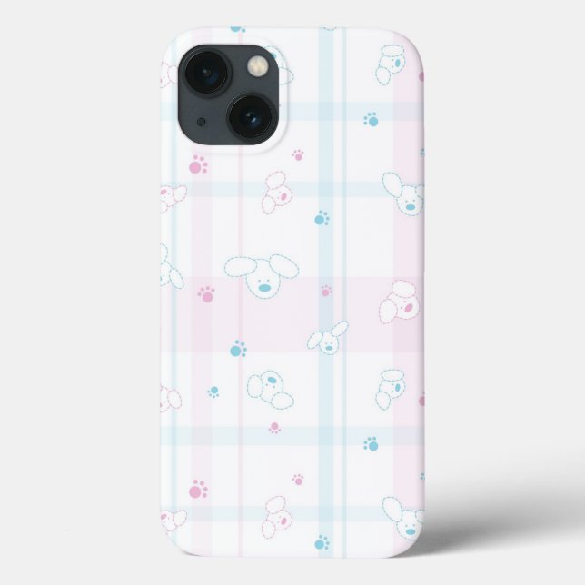 Funda De Case-Mate Para iPhone Patrón lindo con perros (Reverso)