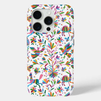 Funda Para iPhone 15 Pro Patrón luminoso estilo otomano mexicano
