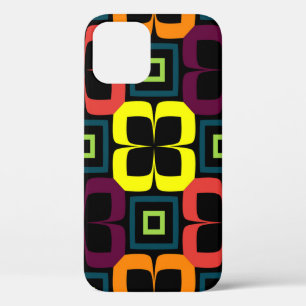 Funda Para iPhone 12 Patrón luminoso y transparente con flores colorida