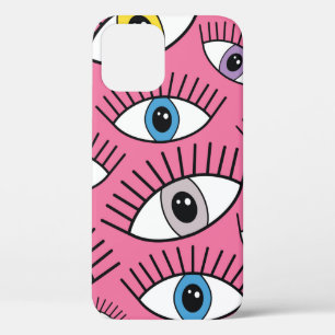 Funda Para iPhone 12 Patrón mágico con ojos coloridos. Mystic backgro