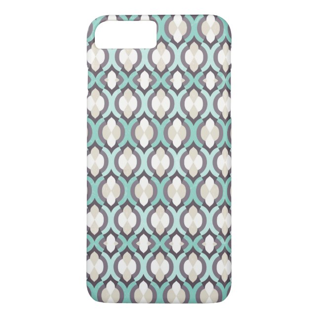 Funda De Case-Mate Para iPhone Patrón marroquí turquesa (Reverso)