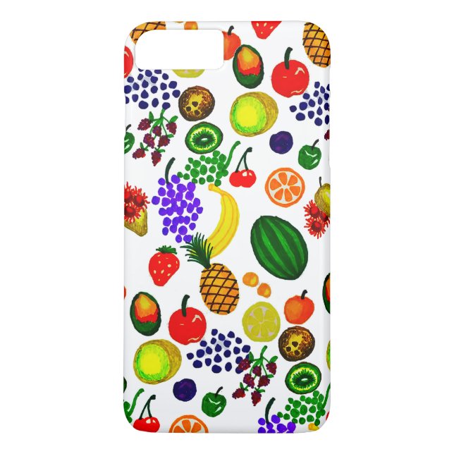 Funda De Case-Mate Para iPhone Patrón Medley de frutas dibujado a mano (Reverso)