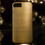 Funda Para iPhone 8/7 Patrón metálico de lujo de Relieve metalizado dora<br><div class="desc">Relieve metalizado dorado Lujoso Faux Metallic Acero Inoxidable Monograma Funda de patrón sencillo y elegante. Este funda de patrones se puede personalizar para incluir su nombre de pila. Póngase en contacto con el diseñador para ver los productos de coincidencia de personalizados.</div>