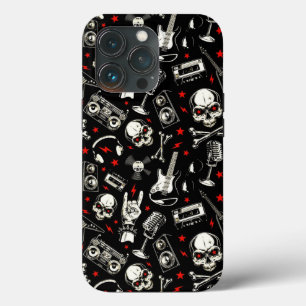 Funda Para iPhone 13 Pro Patrón Metalizado retro pesado