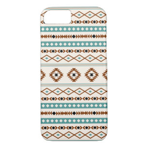 Funda Para iPhone 8/7 Patrón mixto de crema negra azteca Verde azulada T
