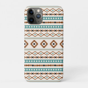 Funda Para iPhone 11 Pro Patrón mixto de crema negra azteca Verde azulada T