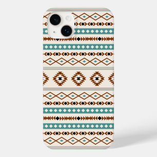 Funda Para iPhone 14 Plus De Case-Mate Patrón mixto de crema negra azteca Verde azulada T