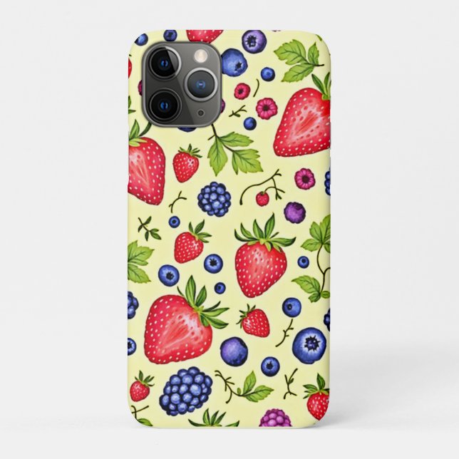 Funda De Case-Mate Para iPhone Patrón mixto sin foco de Berry (Reverso)