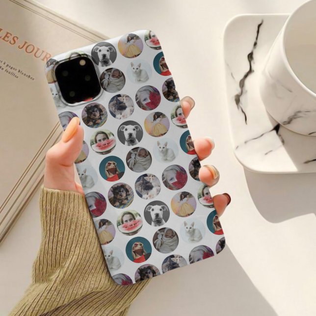 Funda De Case-Mate Para iPhone Patrón moderno de círculo fotográfico blanco (Subido por el creador)
