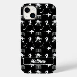 Funda Para iPhone 14 Plus De Case-Mate Patrón moderno de hockey sobre blanco y negro sin 