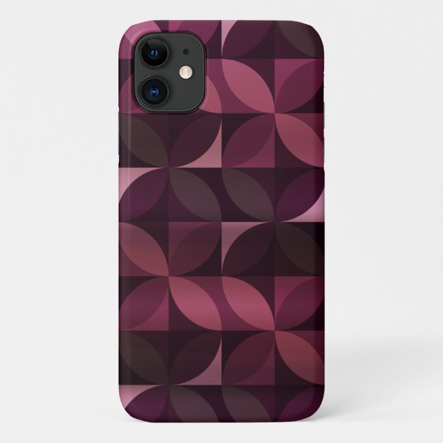 Funda De Case-Mate Para iPhone Patrón moderno de hoja púrpura (Reverso)