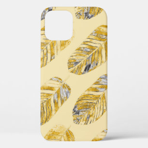 Funda Para iPhone 12 Patrón moderno de hojas tropicales acuáticas