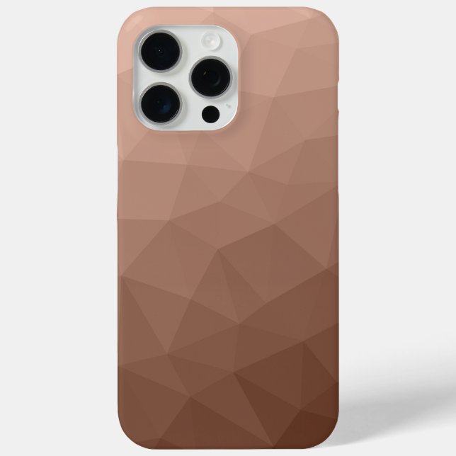 Funda De Case-Mate Para iPhone Patrón moderno de malla geométrica marrón Mocha (Reverso )
