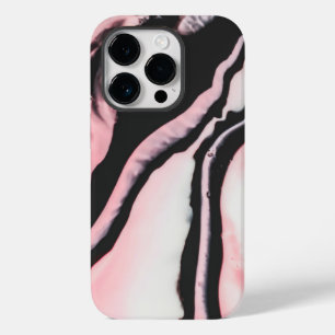 Funda Para iPhone 14 Pro De Case-Mate Patrón moderno de mármol rosa negro pintado
