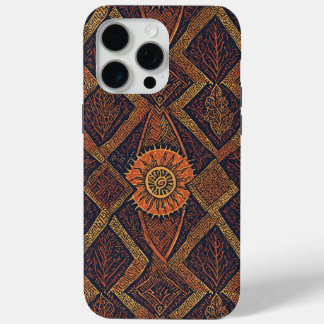Funda Para iPhone 15 Pro Max Patrón moderno étnico inspirado en Batik