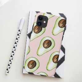 Funda Para iPhone 11 Patrón Moderno Pastel Rosa Y Aguacate Verde