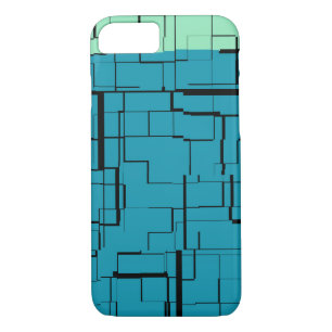 Funda Para iPhone 8/7 Patrón moderno verde Verde azulado azul Aqua