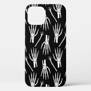 Funda Para iPhone 12 Patrón monocromo de Halloween sin fisuras con hues
