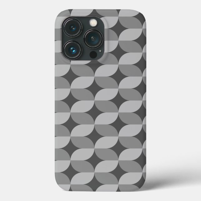 Funda De Case-Mate Para iPhone Patrón monocromo de los 60 (Reverso )