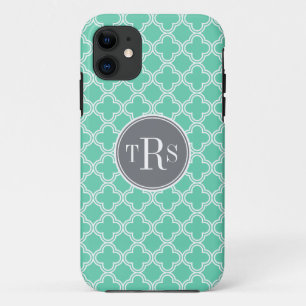 Funda Para iPhone 11 Patrón Monograma de la Fábrica de la Monografía y