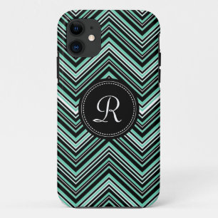 Funda Para iPhone 11 Patrón Monogramado de la Casa de la Moneda Negro T