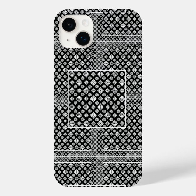 Funda De Case-Mate Para iPhone Patrón mosaico 01.BW.b (Reverso )