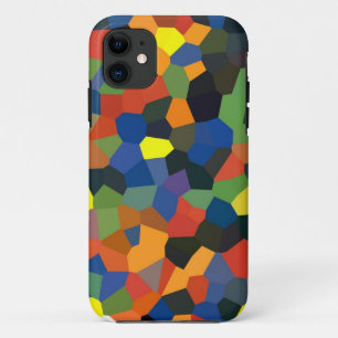 Funda Para iPhone 11 Patrón mosaico abstracto de colores vivos