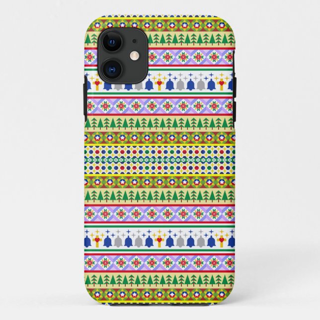 Funda De Case-Mate Para iPhone Patrón Motif de navidades (Reverso)