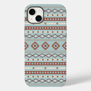 Funda Para iPhone 14 Plus De Case-Mate Patrón Motif Mezclado Azteca Rusts Crema Azul