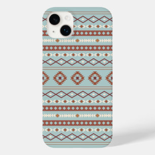 Funda Para iPhone 14 Plus De Case-Mate Patrón Motif Mezclado Azteca Rusts Crema Azul