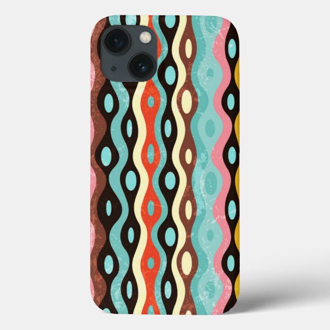 Funda De Case-Mate Para iPhone Patrón multicolor abstracto (Reverso)
