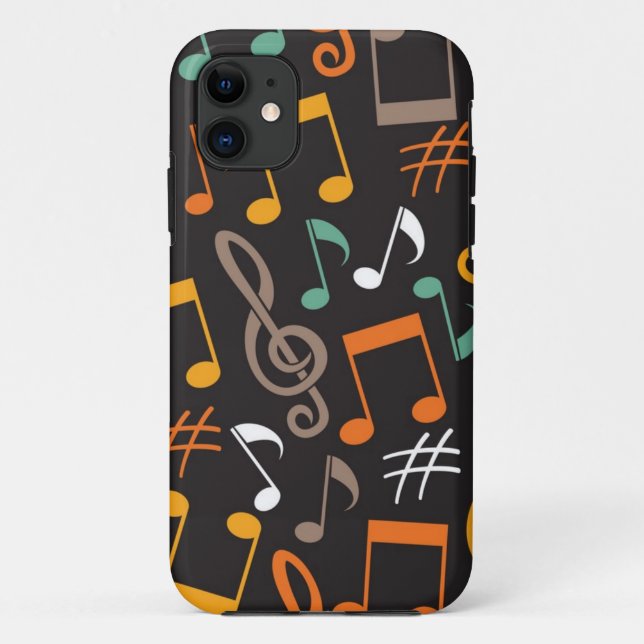 Funda De Case-Mate Para iPhone Patrón musical (Reverso)