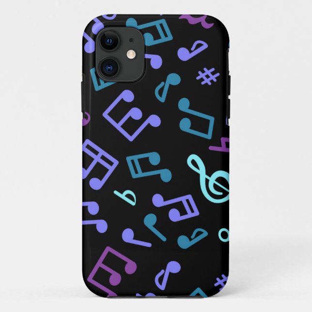 Funda De Case-Mate Para iPhone Patrón musical (Reverso)