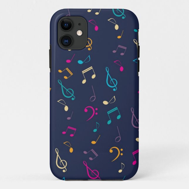 Funda De Case-Mate Para iPhone Patrón musical (Reverso)