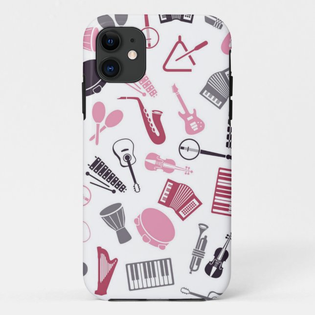 Funda De Case-Mate Para iPhone Patrón musical (Reverso)