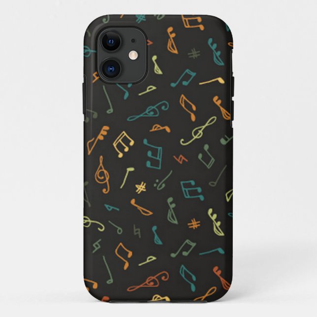Funda De Case-Mate Para iPhone Patrón musical (Reverso)